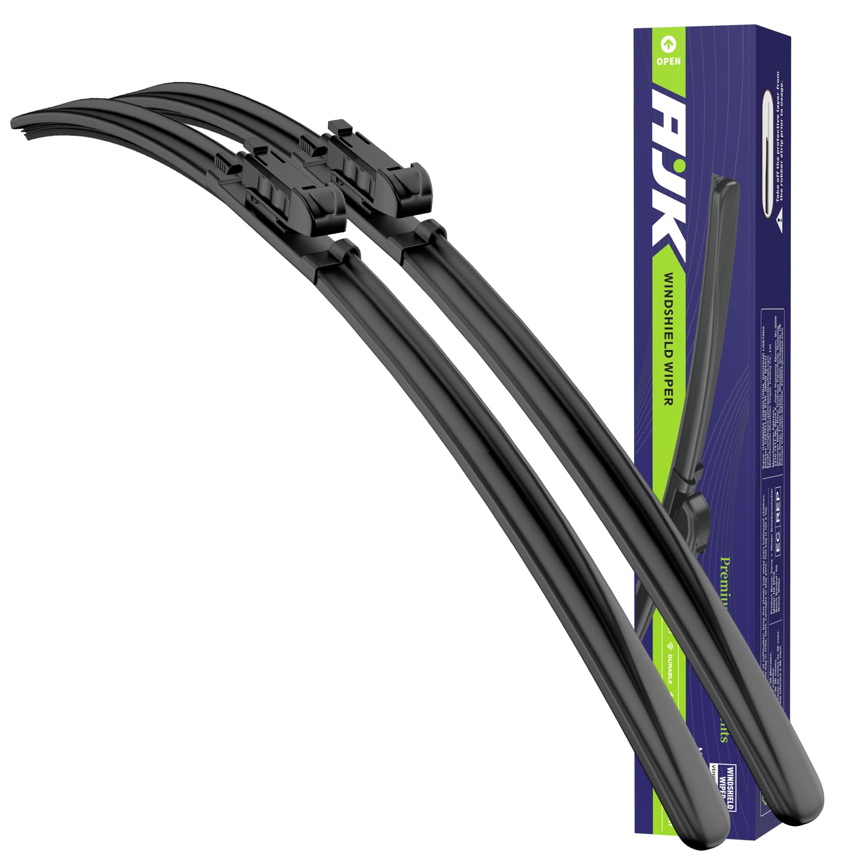 AJK Wiper Blades for Mazda CX-30 2020 2021 2022 2023 2024 2025 2026, 3 Piece All Weather OEM Quality Automotive Replacement Windshield Wiper Blades for My Car