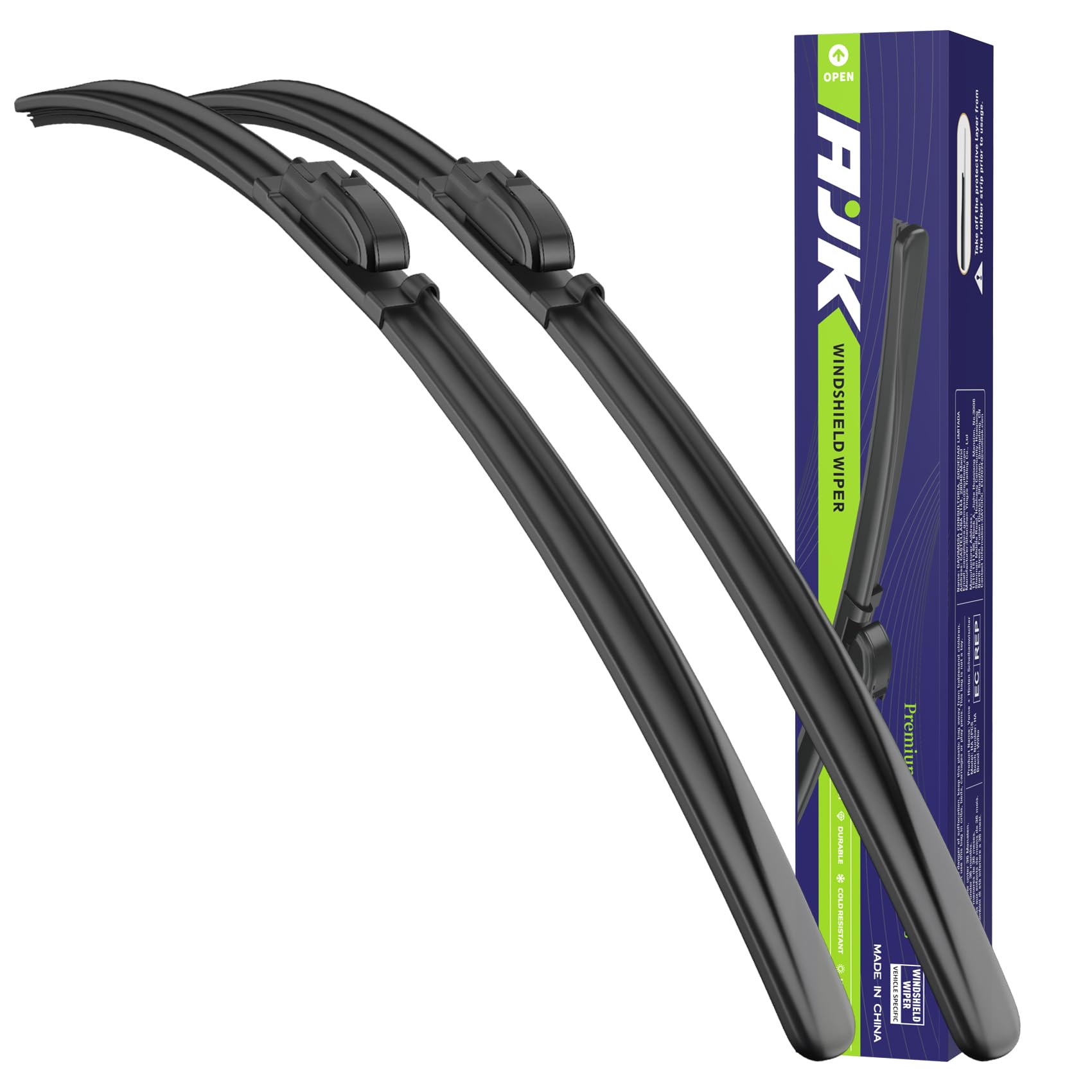 AJK Wiper Blades for Mazda CX-30 2020 2021 2022 2023 2024 2025 2026, 3 Piece All Weather OEM Quality Automotive Replacement Windshield Wiper Blades for My Car