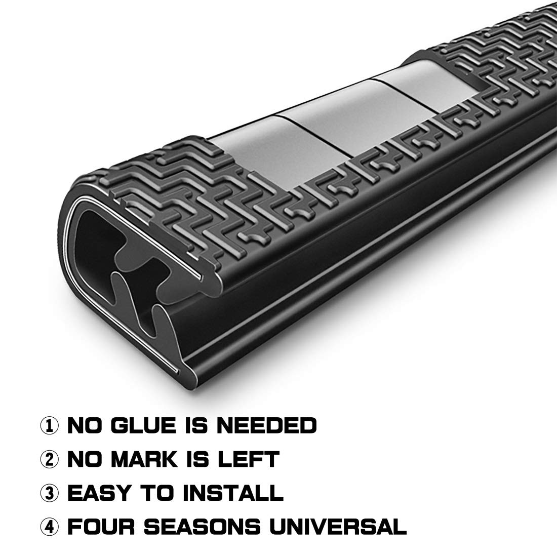 MYFAMIREA 33Ft(10M) Long Car Door Edge Guards, U Shape Edge Trim Rubber Seal Protector Car Door Protection Anti-Collision Rubber Clips Easy to Cut No Need Adhesive Fit for Most Vehicles| Black