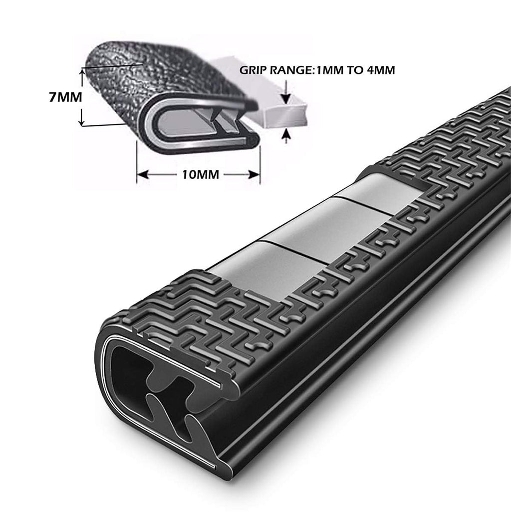 MYFAMIREA 33Ft(10M) Long Car Door Edge Guards, U Shape Edge Trim Rubber Seal Protector Car Door Protection Anti-Collision Rubber Clips Easy to Cut No Need Adhesive Fit for Most Vehicles| Black