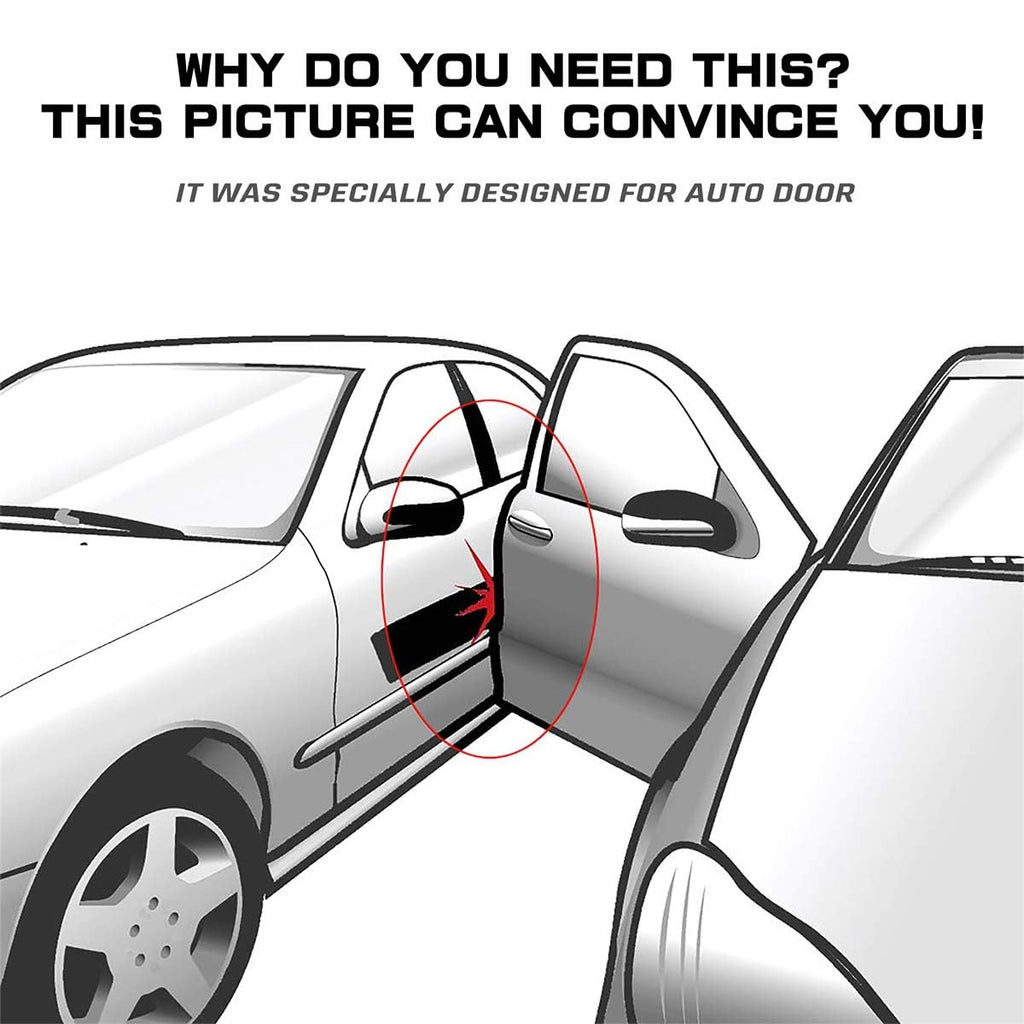 MYFAMIREA 33Ft(10M) Long Car Door Edge Guards, U Shape Edge Trim Rubber Seal Protector Car Door Protection Anti-Collision Rubber Clips Easy to Cut No Need Adhesive Fit for Most Vehicles| Black