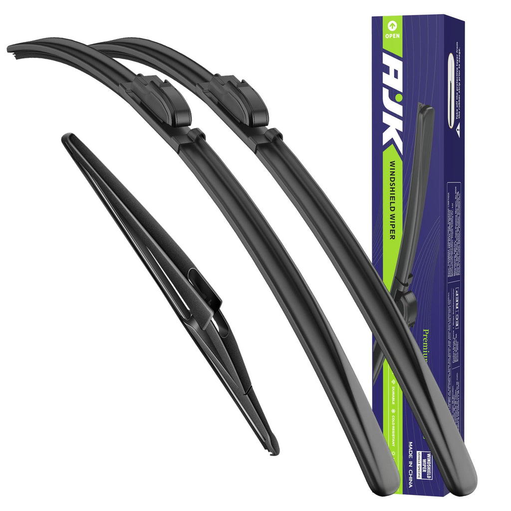 AJK Wiper Blades for Mazda CX-30 2020 2021 2022 2023 2024 2025 2026, 3 Piece All Weather OEM Quality Automotive Replacement Windshield Wiper Blades for My Car