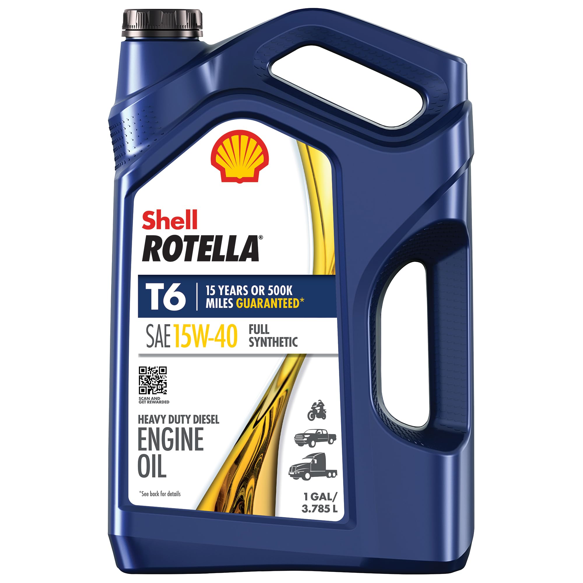 Shell Rotella T6 Full Synthetic Heavy Duty Engine Oil 5W-40, 55 Gallon Drum