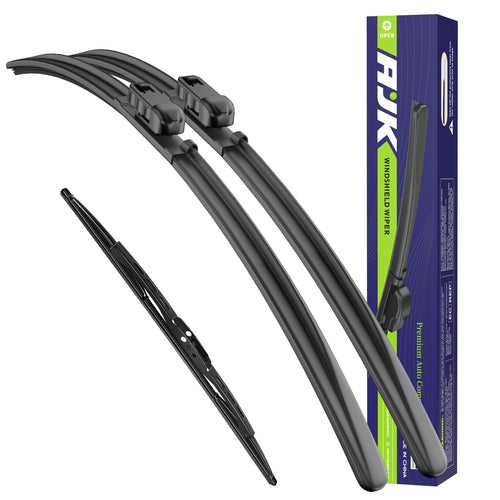 AJK Wiper Blades for Mazda CX-30 2020 2021 2022 2023 2024 2025 2026, 3 Piece All Weather OEM Quality Automotive Replacement Windshield Wiper Blades for My Car