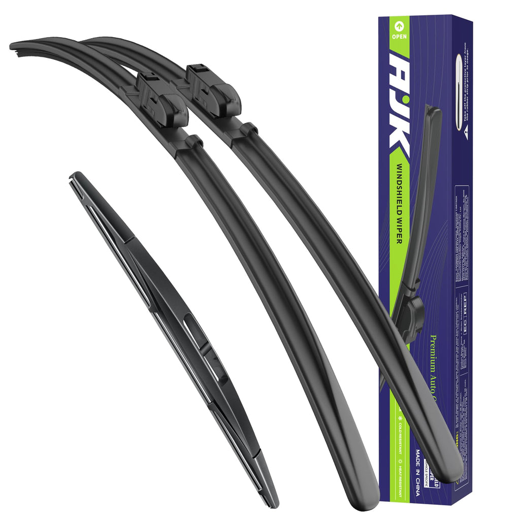 AJK Wiper Blades for Mazda CX-30 2020 2021 2022 2023 2024 2025 2026, 3 Piece All Weather OEM Quality Automotive Replacement Windshield Wiper Blades for My Car