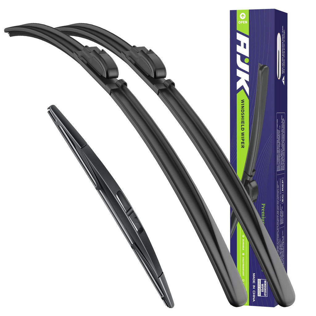 AJK Wiper Blades for Mazda CX-30 2020 2021 2022 2023 2024 2025 2026, 3 Piece All Weather OEM Quality Automotive Replacement Windshield Wiper Blades for My Car