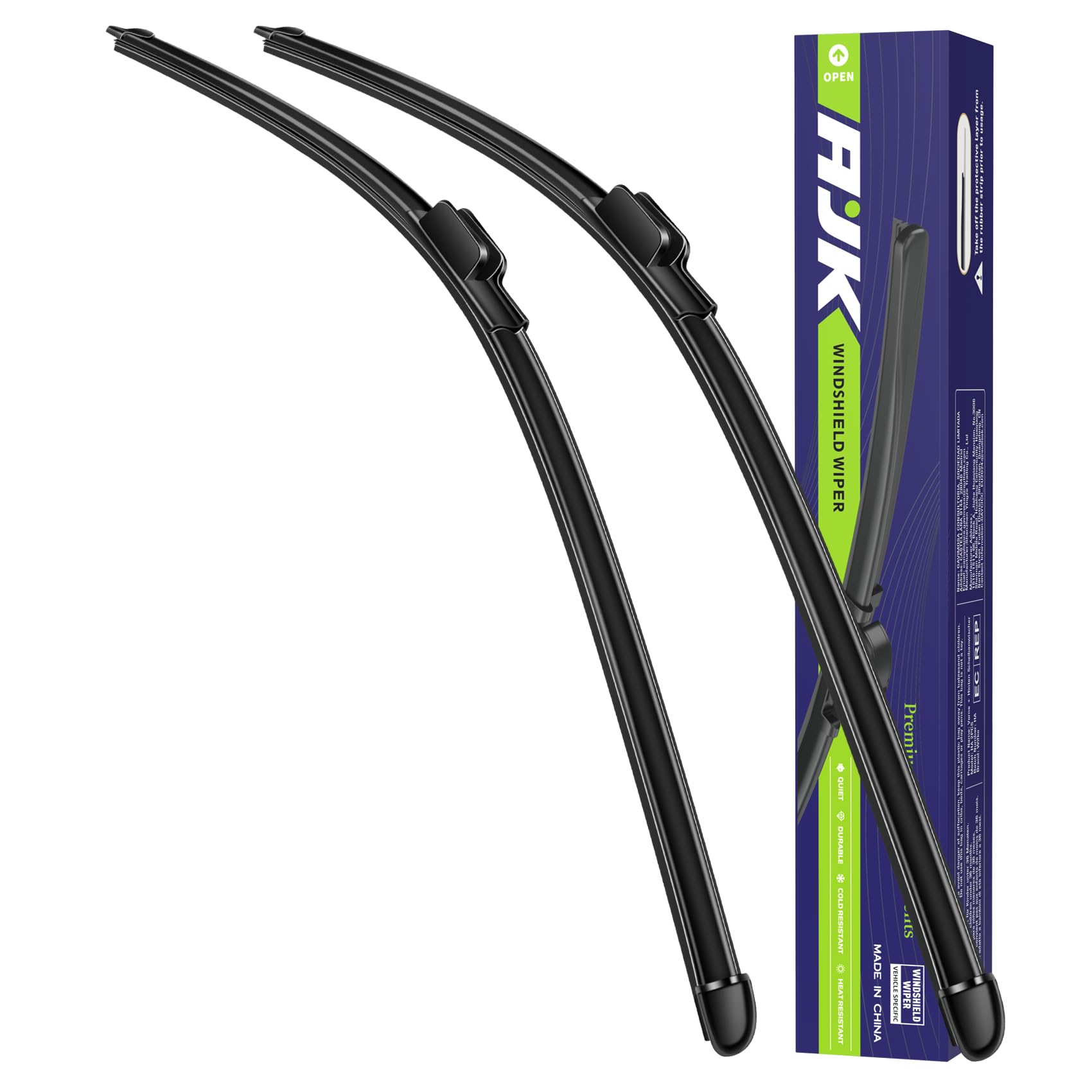 AJK Wiper Blades for Mazda CX-30 2020 2021 2022 2023 2024 2025 2026, 3 Piece All Weather OEM Quality Automotive Replacement Windshield Wiper Blades for My Car
