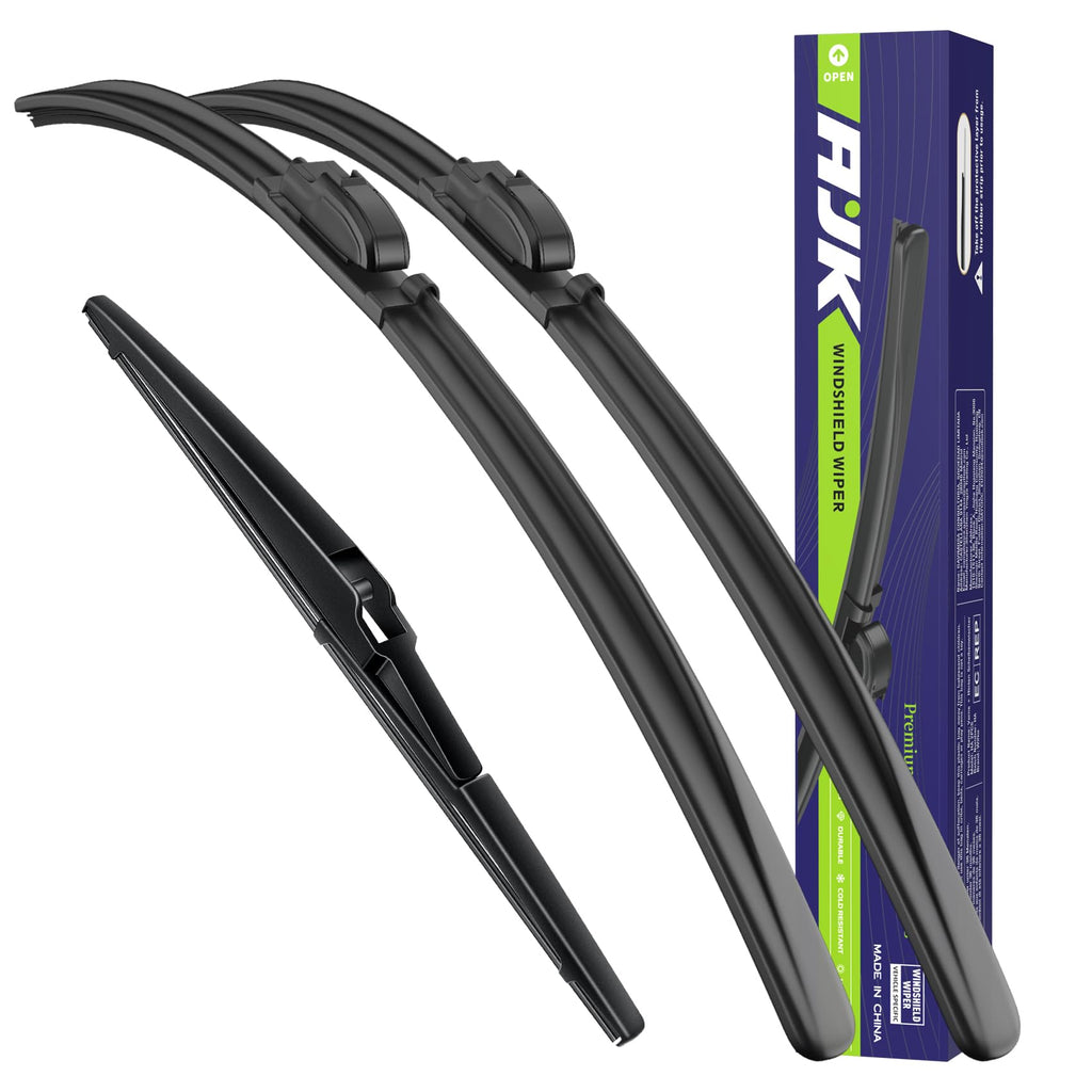 AJK Wiper Blades for Mazda CX-30 2020 2021 2022 2023 2024 2025 2026, 3 Piece All Weather OEM Quality Automotive Replacement Windshield Wiper Blades for My Car