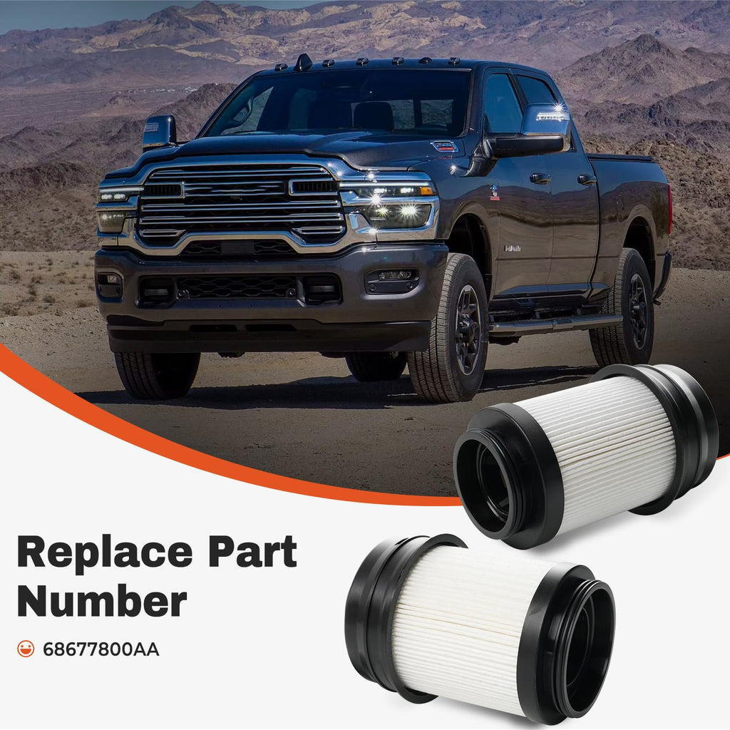 6.7L Cummins Diesel Engine Oil Filter Compatible with 2025 2026 Dodge Ram 2500 3500 4500 5500 6.7L Cummins Turbo Diesel Engine Replace 68677810AA