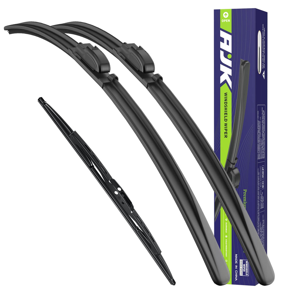 AJK Wiper Blades for Mazda CX-30 2020 2021 2022 2023 2024 2025 2026, 3 Piece All Weather OEM Quality Automotive Replacement Windshield Wiper Blades for My Car