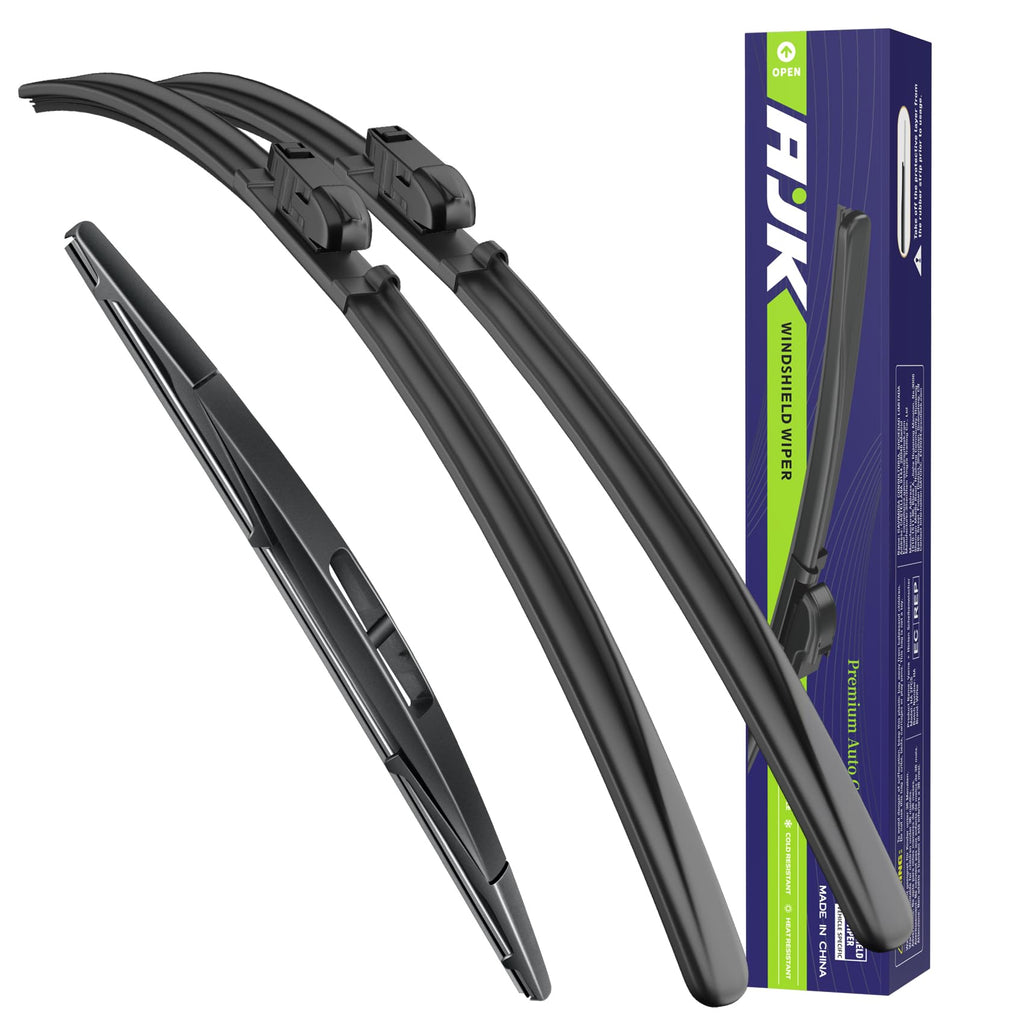 AJK Wiper Blades for Mazda CX-30 2020 2021 2022 2023 2024 2025 2026, 3 Piece All Weather OEM Quality Automotive Replacement Windshield Wiper Blades for My Car