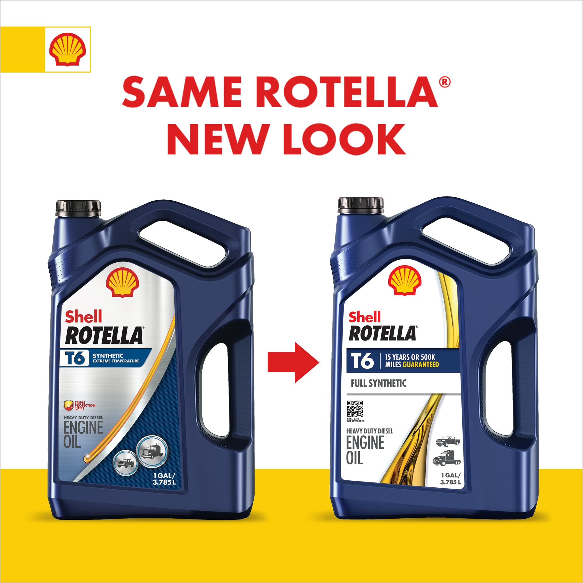 Shell Rotella T6 Full Synthetic Heavy Duty Engine Oil 5W-40, 55 Gallon Drum