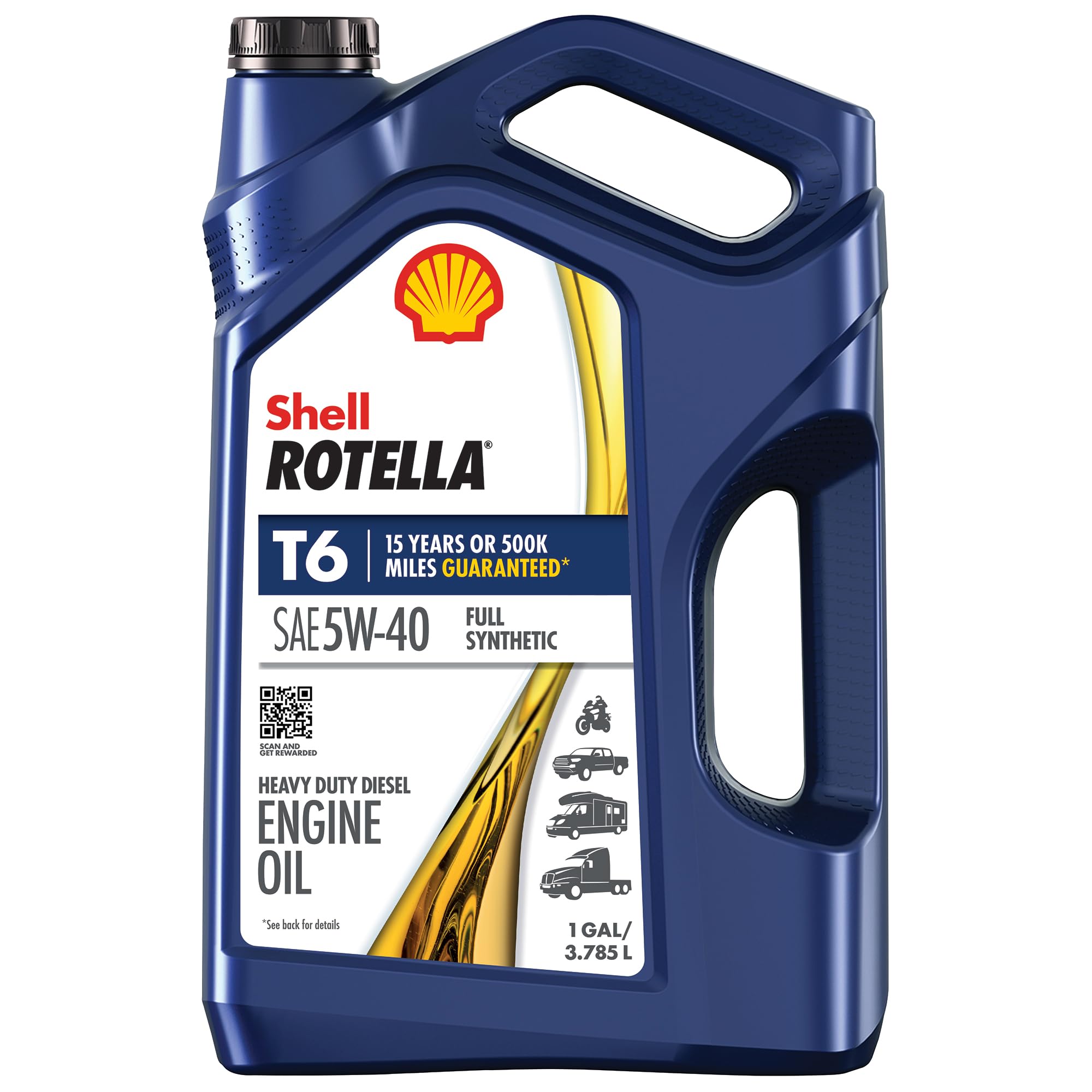 Shell Rotella T6 Full Synthetic Heavy Duty Engine Oil 5W-40, 55 Gallon Drum