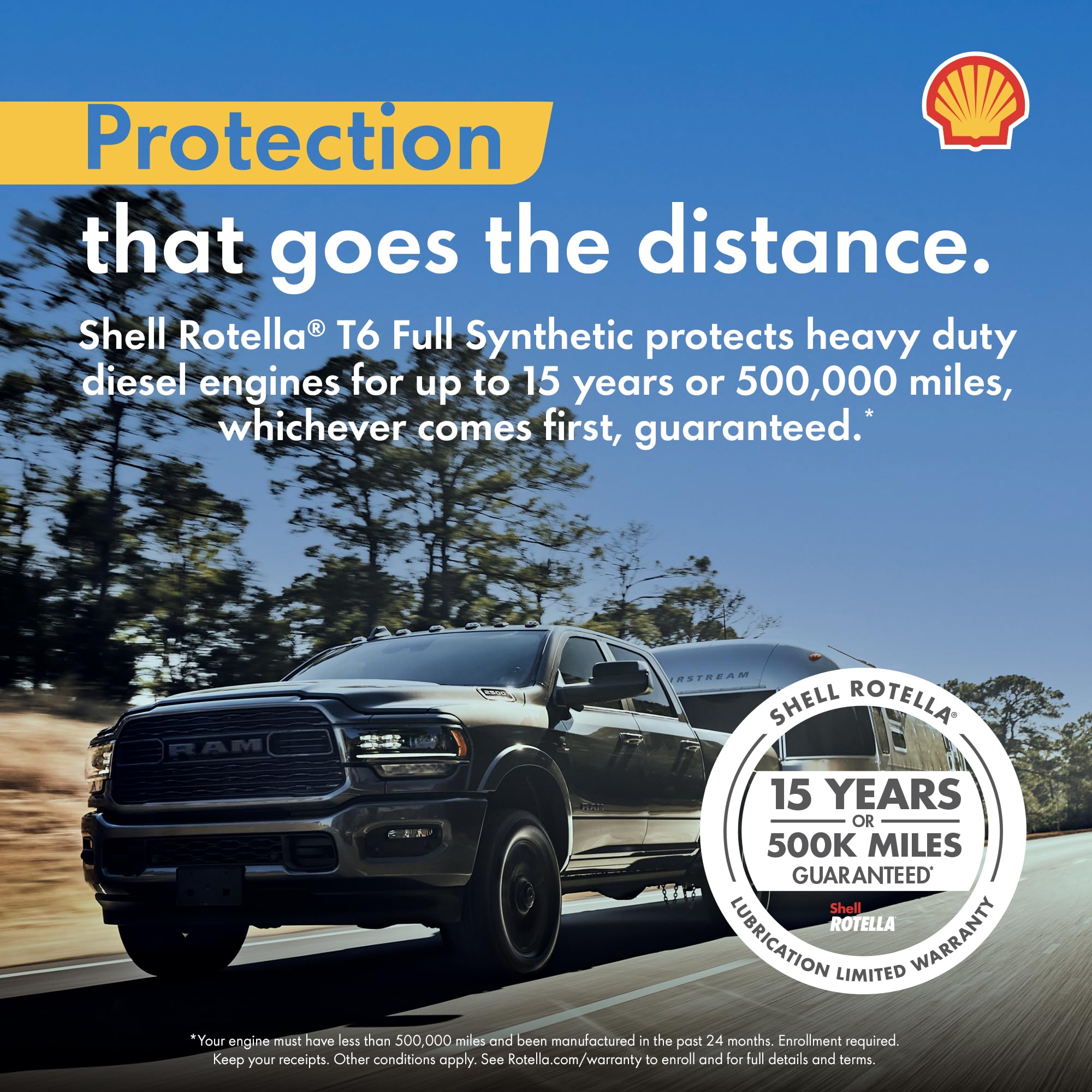 Shell Rotella T6 Full Synthetic Heavy Duty Engine Oil 5W-40, 55 Gallon Drum