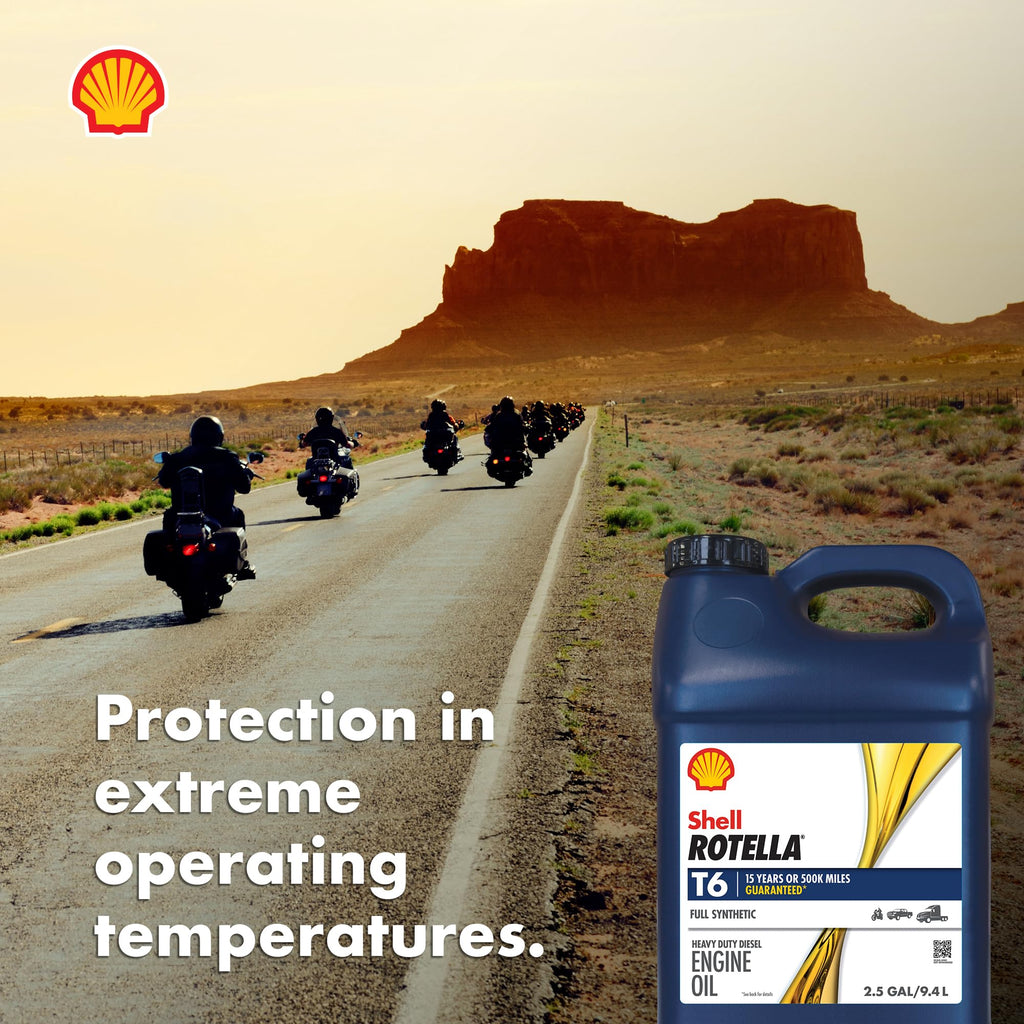Shell Rotella T6 Full Synthetic Heavy Duty Engine Oil 5W-40, 55 Gallon Drum