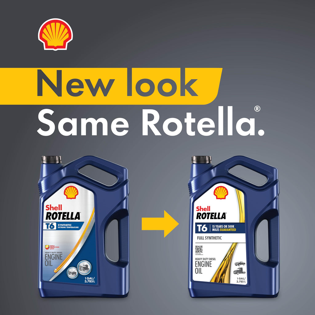 Shell Rotella T6 Full Synthetic Heavy Duty Engine Oil 5W-40, 55 Gallon Drum