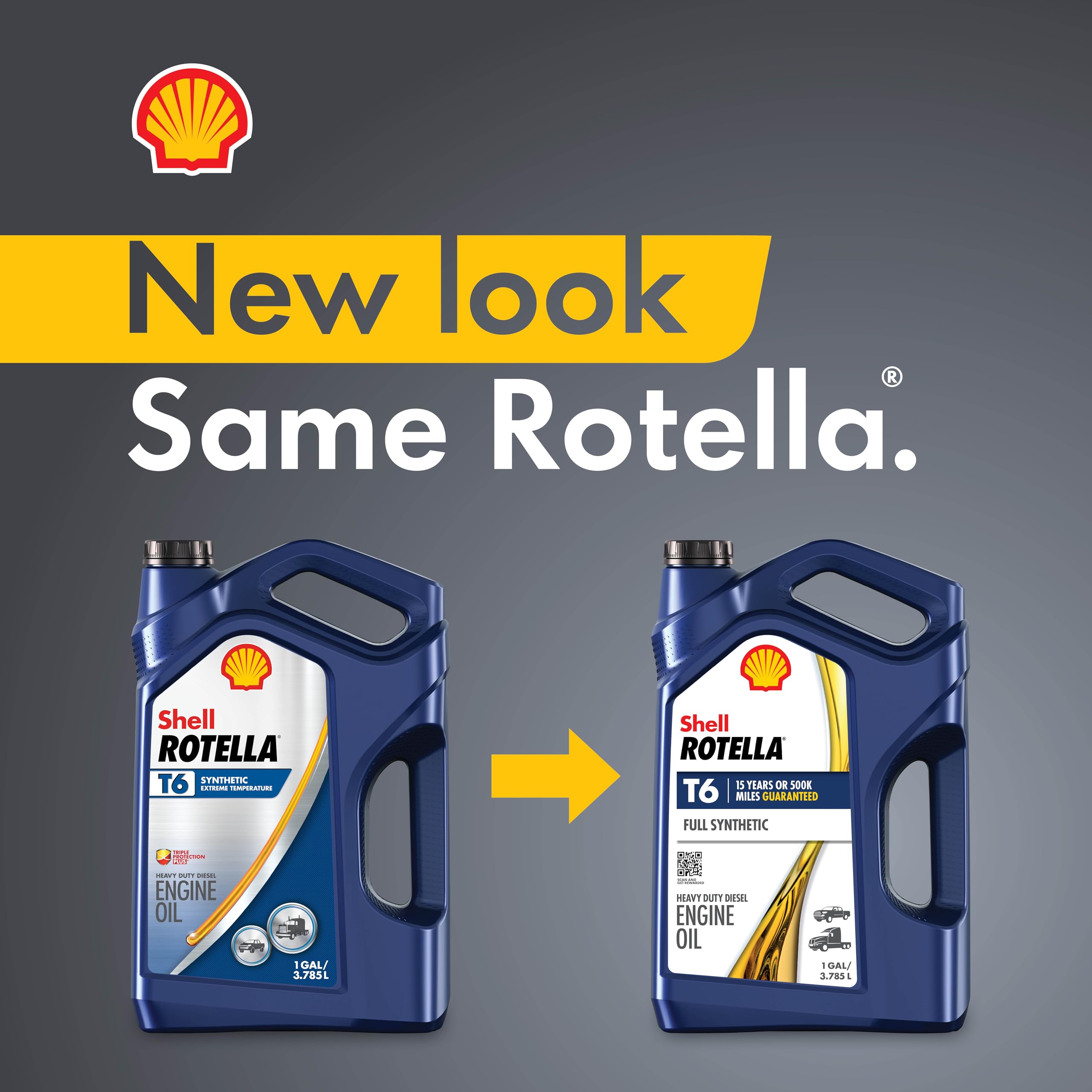 Shell Rotella T6 Full Synthetic Heavy Duty Engine Oil 5W-40, 55 Gallon Drum