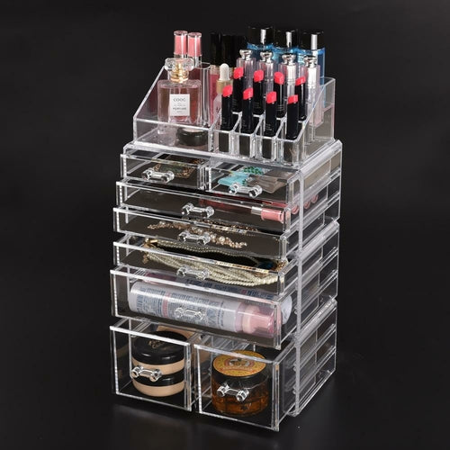 Cosmetic 8 Drawer Makeup Organizer Storage Jewellery Holder Box