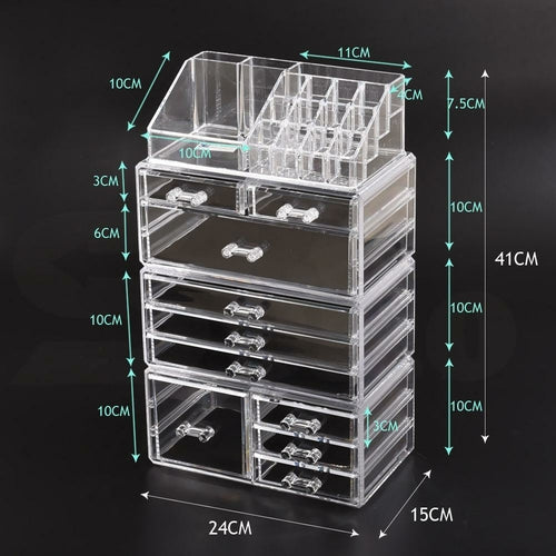Cosmetic 7 Drawer Makeup Organizer Storage Jewellery Holder Box