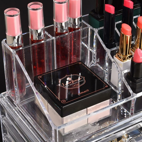 Cosmetic 7 Drawer Makeup Organizer Storage Jewellery Holder Box