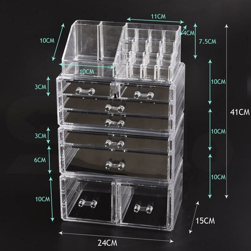 Cosmetic 7 Drawer Makeup Organizer Storage Jewellery Holder Box